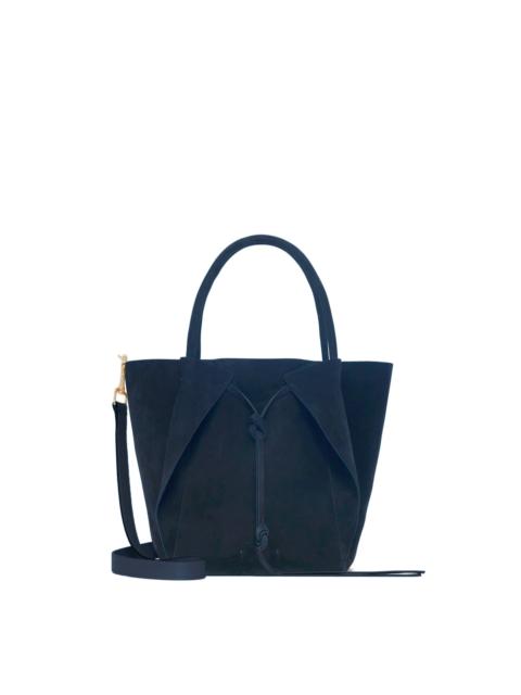 GABRIELA HEARST Small Marija Tote Bag in Navy Suede
