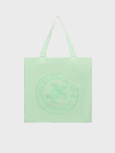 Vilebrequin LINEN MINERAL DYE TOTE BAG TORTUE