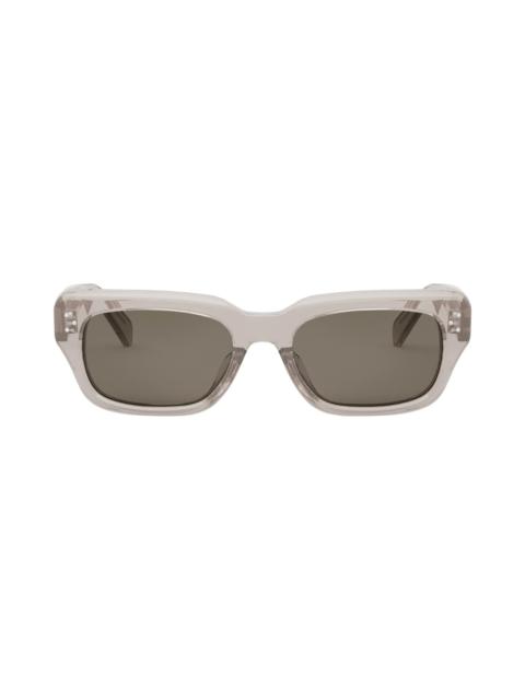 Bold 3 Dot Rectangular Sunglasses in Beige/Brown