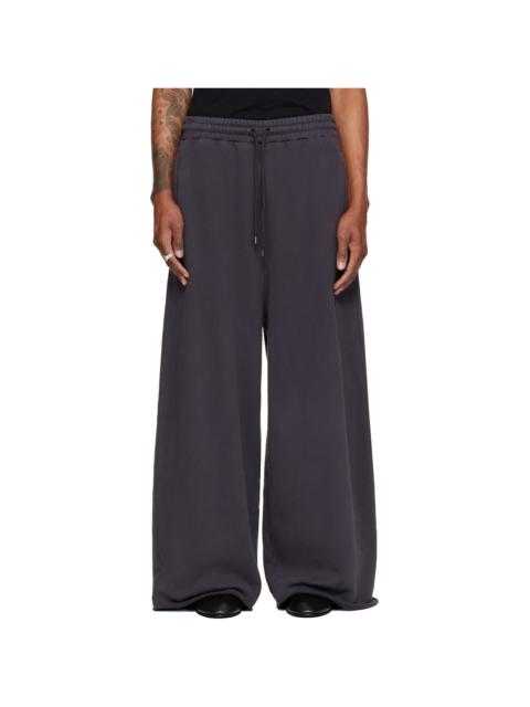LU'U DAN Gray Raw-Cut Bontan Sweatpants