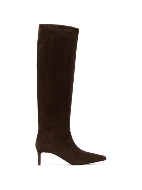 KHAITE Brown Ona Knee High Boots