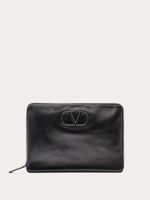 Valentino VLogo Signature Leather Clutch