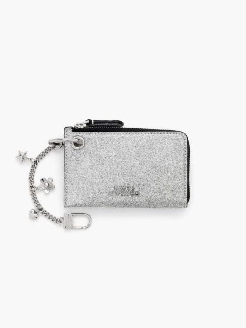 Marc Jacobs THE COATED GLITTER EVERYDAY TOP ZIP CHARM WALLET