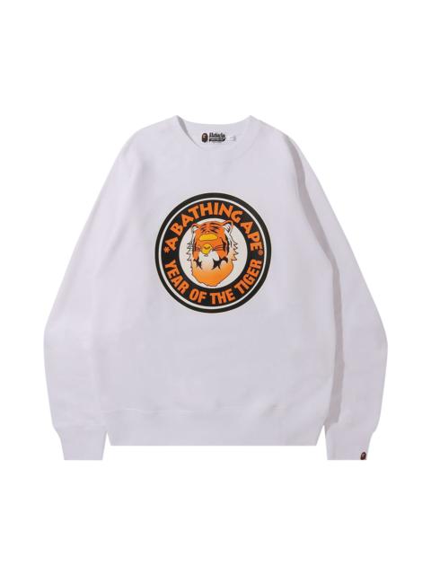A BATHING APE® BAPE Year Of The Tiger Crewneck 'White'