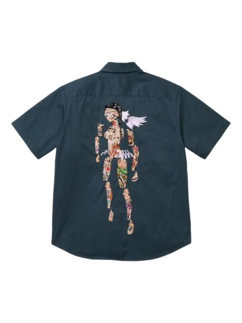 Supreme Supreme SS26 AOI Cyborg S/S Work Shirt 'Navy' SUP-SS26-305-NVY