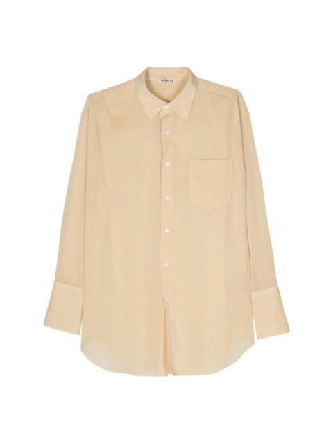 AURALEE chambray cotton shirt