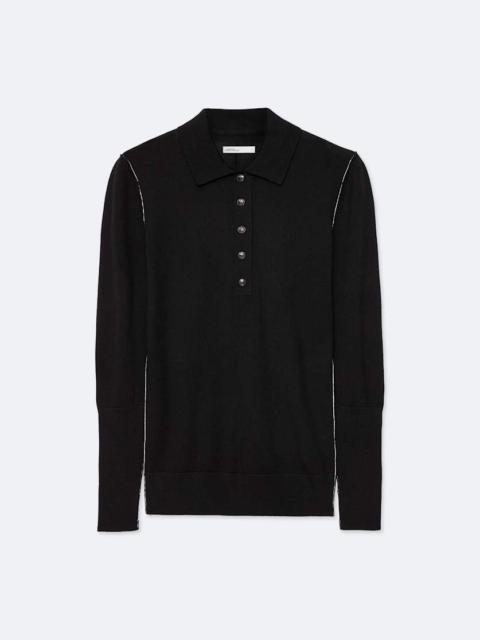 ALLSAINTS MARTEL MERINO WOOL KNITTED POLO SHIRT