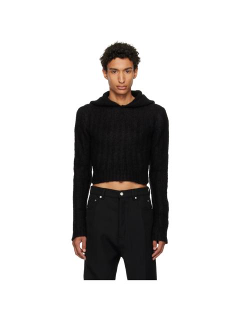 Rick Owens Black Tower Cropped Hoodie