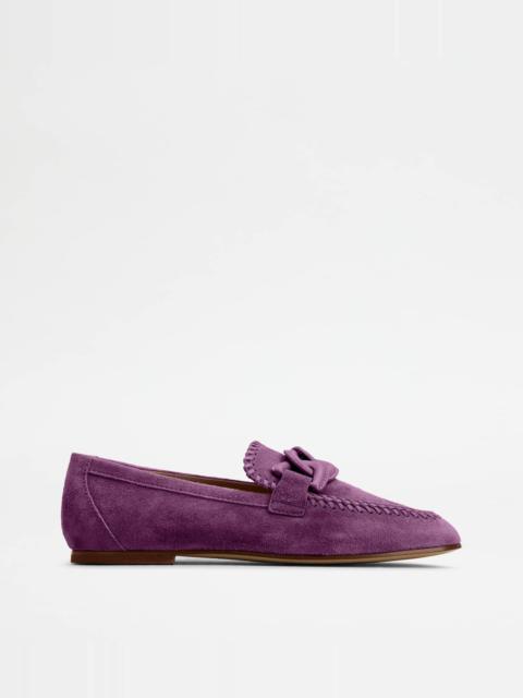KATE LOAFERS IN LEATHER - VIOLET