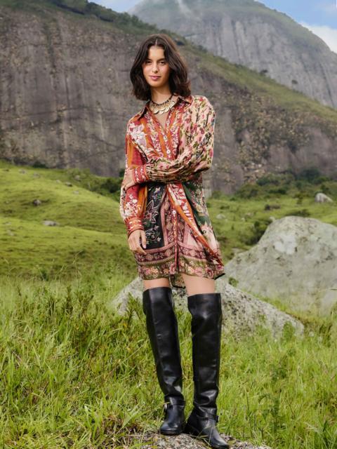 FARM RIO Mixed Winter Garden Lenzing™ Ecovero™ Viscose Mini Dress