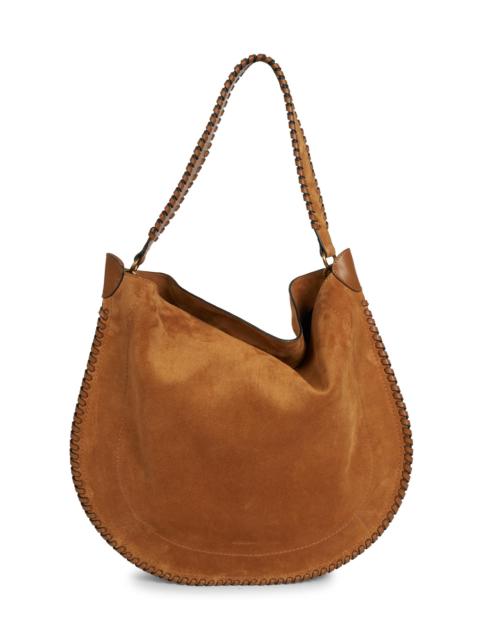 Isabel Marant Women's Oskan Suede Leather Hobo Bag - Cognac