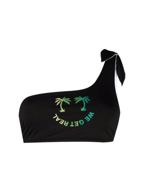 Diesel logo one-shoulder bikini top