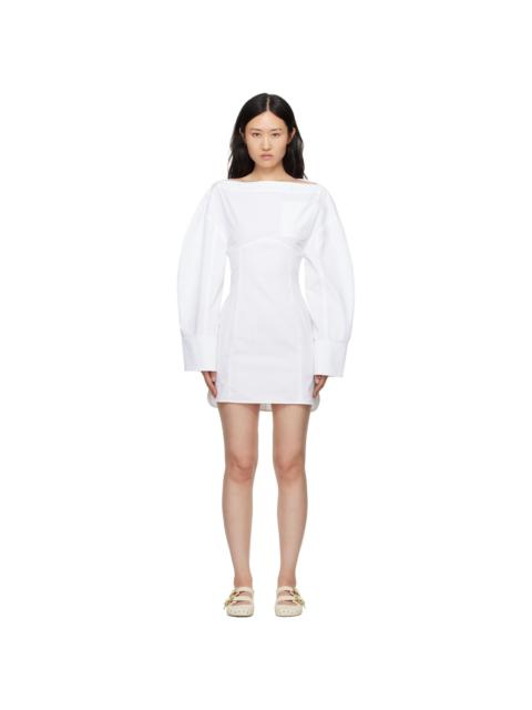 JACQUEMUS White La Casa 'La robe chemise Casaco' Minidress