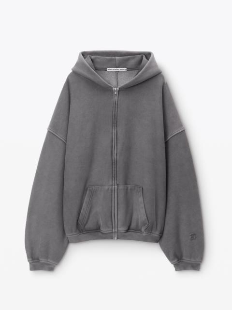 Alexander Wang oversize star logo-print zip-up hoodie