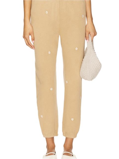 THE GREAT. The Stadium Sweatpant With Daisy Embroidery