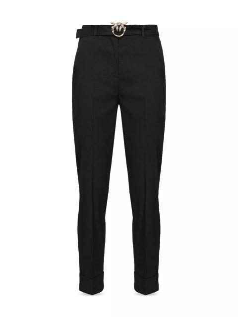 Slim Fit Stretch Linen Blend Trousers