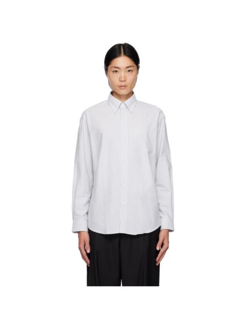 UNIFORM BRIDGE Gray Striped Shirt