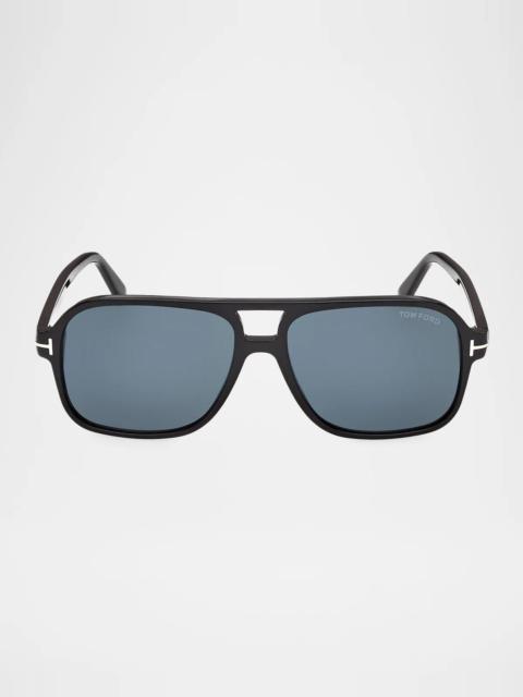 TOM FORD Men's Madison-02 Acetate Pilot Sunglasses