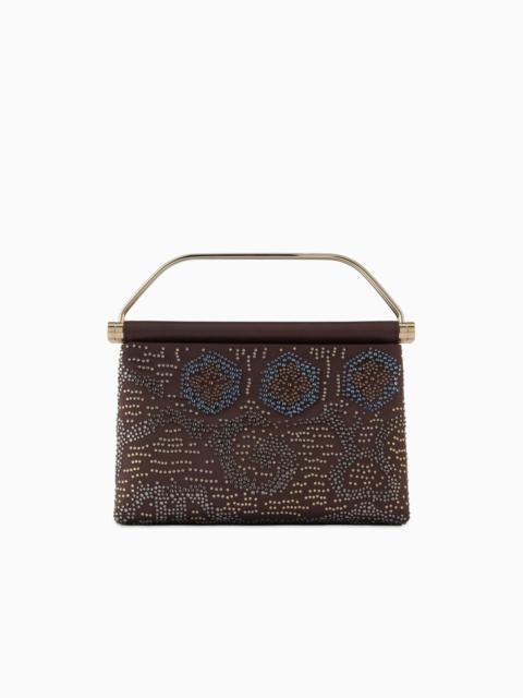 GIORGIO ARMANI SMALL SATIN AND RHINESTONE HANDBAG