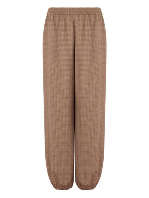 Moschino plaid-pattern elastic-waist trousers