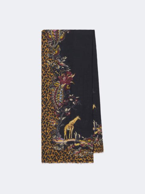 Etro Printed modal and cashmere scarf