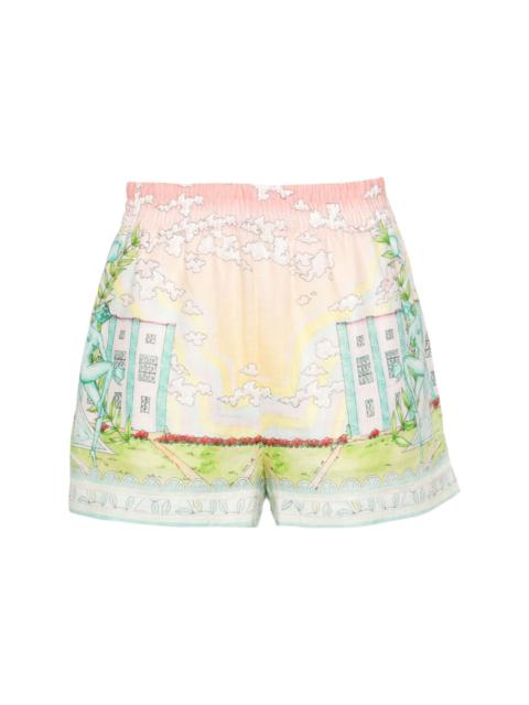 CASABLANCA Vase linen shorts