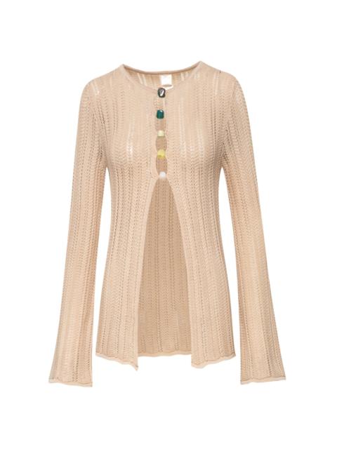 BAOBAB Corsica Beaded Knit Top white