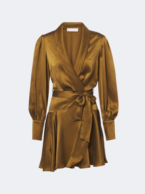 Zimmermann Silk satin wrap dress