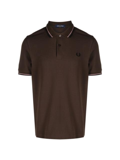 Twin Tipped logo-embroidered piquÃ© polo shirt