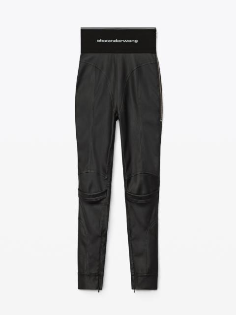 Alexander Wang LOGO ELASTIC LEGGING IN LEATHER
