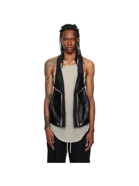 Rick Owens Black Tower Temple Leather Vest