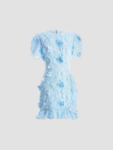 Dress The Population Women's Brittany Floral Appliqué Minidress - Sky Multi