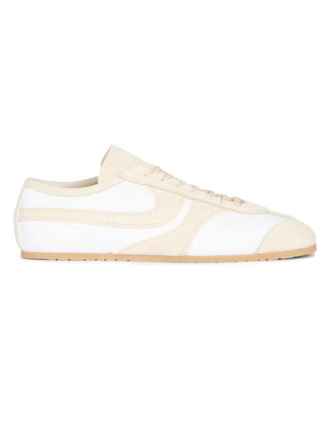 Dries Van Noten Men's Retro Leather Low-Top Sneakers - White