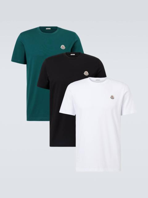 Moncler Set of 3 cotton jersey T-shirts