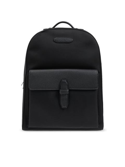 Brioni logo-appliquÃ© backpack