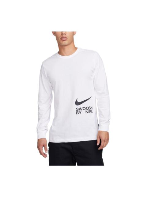 Nike Sportswear Big Swoosh Long Sleeve T-Shirt 'White' FJ1120-100