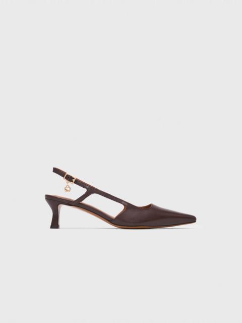 maje Leather slingbacks