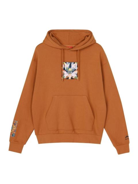 Li-Ning Li-Ning Paris fashion week Pattern Embroidered Hoodie 'Brown' AWDQ625-2