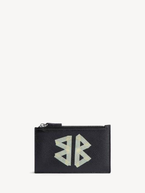 BALENCIAGA Men's Cash Large Long Coin And Card Holder in Black