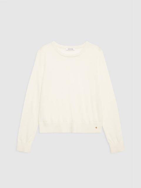 ANINE BING Moni Crop Sweater - Ivory
