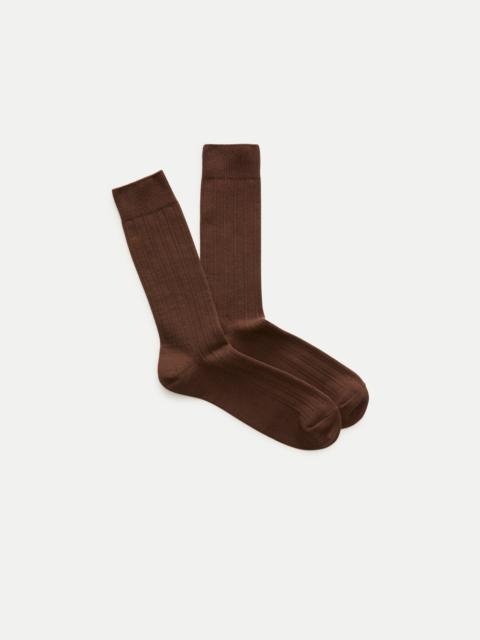 J.CREW Ribbed cotton-blend socks