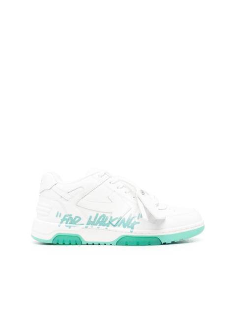 slogan-print lace-up sneakers