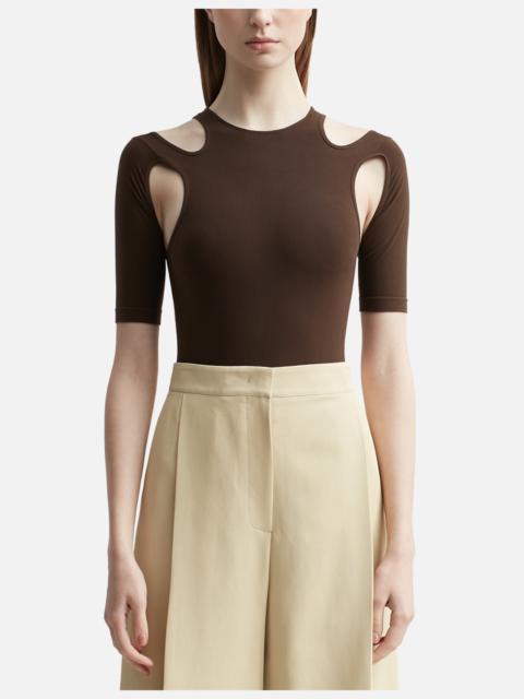 ANDREĀDAMO CUT-OUT DETAIL SCULPTED BODY TOP