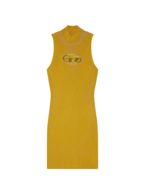 Diesel logo-plaque ribbed dress