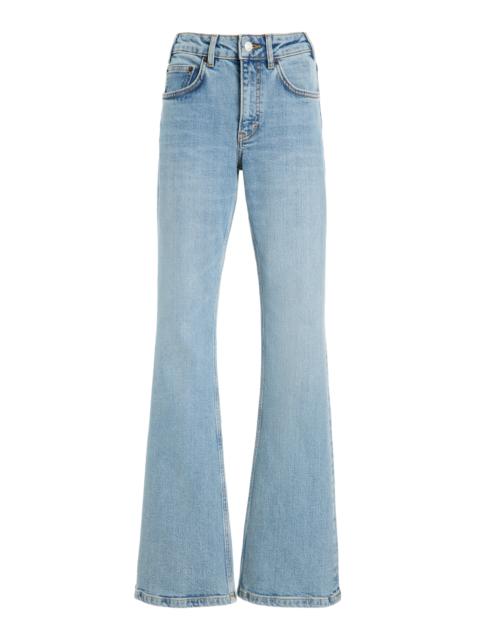 JEANERICA Moda Stretch Mid-Rise Flared-Leg Jeans light wash