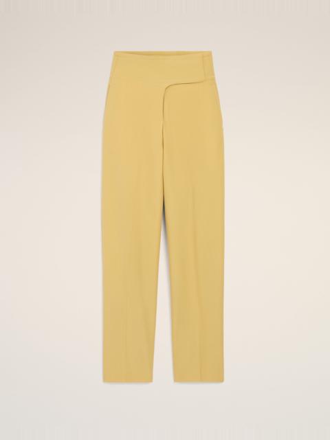 AMI Paris YELLOW NEW WOOL WRAPPED BELTED TROUSERS