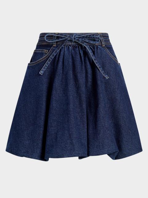 Cinq à Sept Steph Denim Bubble Skirt