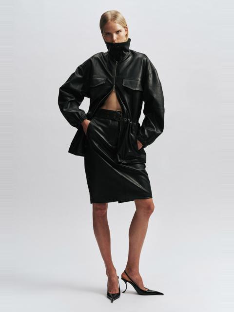 BARDOT Lavelle Vegan Leather Skirt In Black