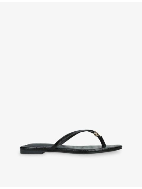 STEVE MADDEN Maliyah Flat Leather Sandals