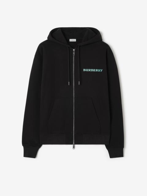 Burberry Heritage Logo Cotton Zip Hoodie